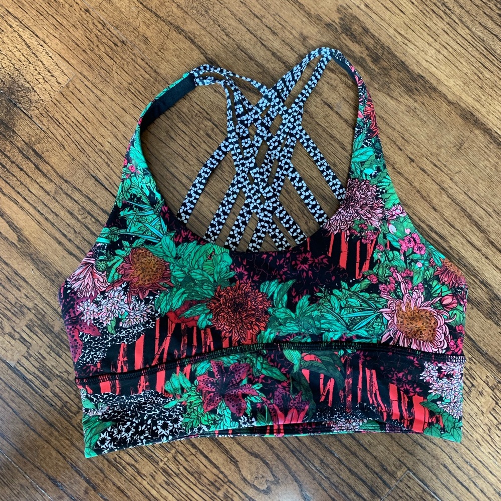 Lululemon floral bra size 8